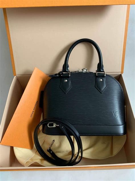 louis vuitton alma bb epi leather review|Louis Vuitton black alma bag.